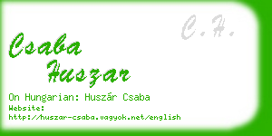 csaba huszar business card